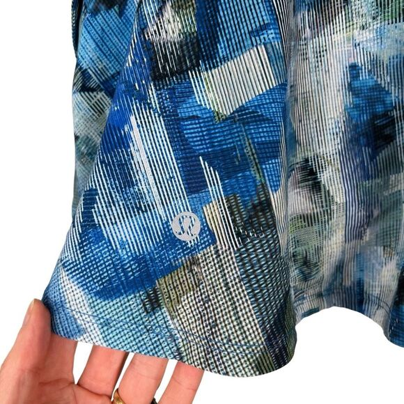 lululemon Women's Play off the Pleats Skirt 13" sz 12 Multi Blue Tennis Golf - Picture 7 of 10